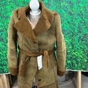 Brown Shearling Women's Coat